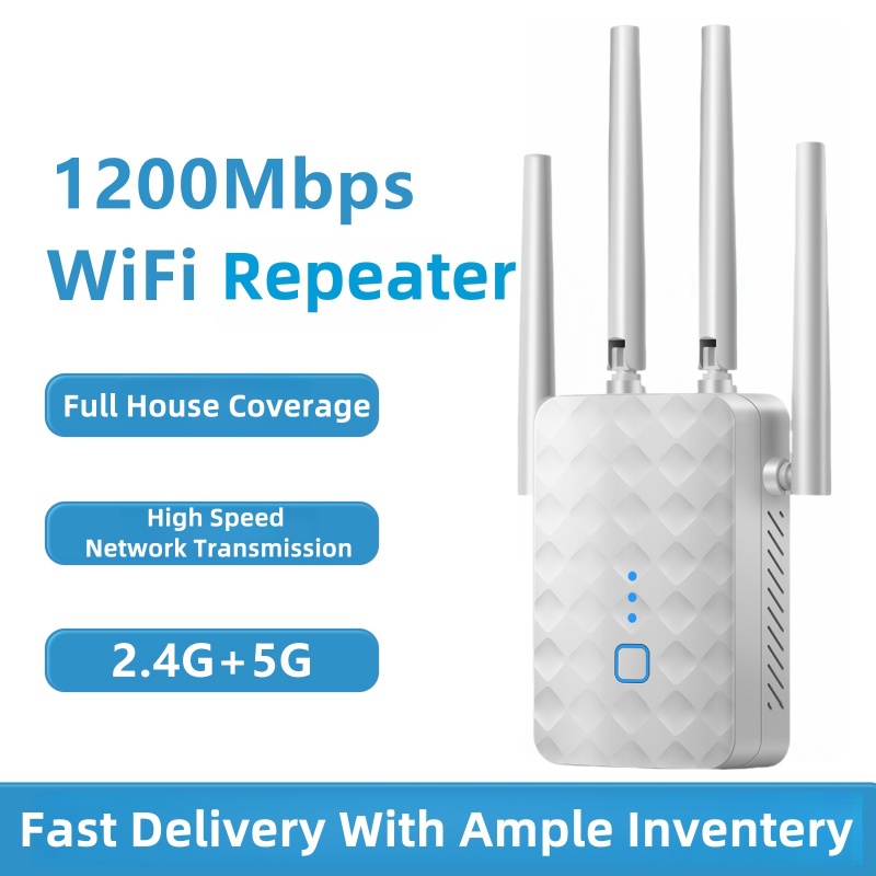 Home Security And Internet - 1200Mbps WiFi Repeater Dual Band Wireless