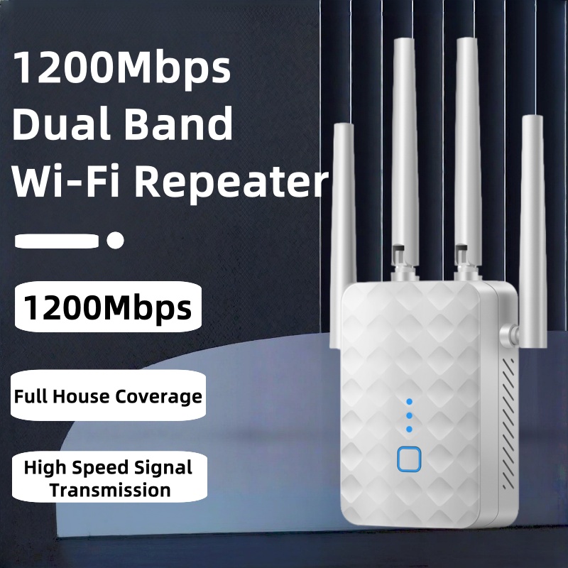 Home Security And Internet - 1200Mbps WiFi Repeater Wireless 2.4G/5GHz Dual