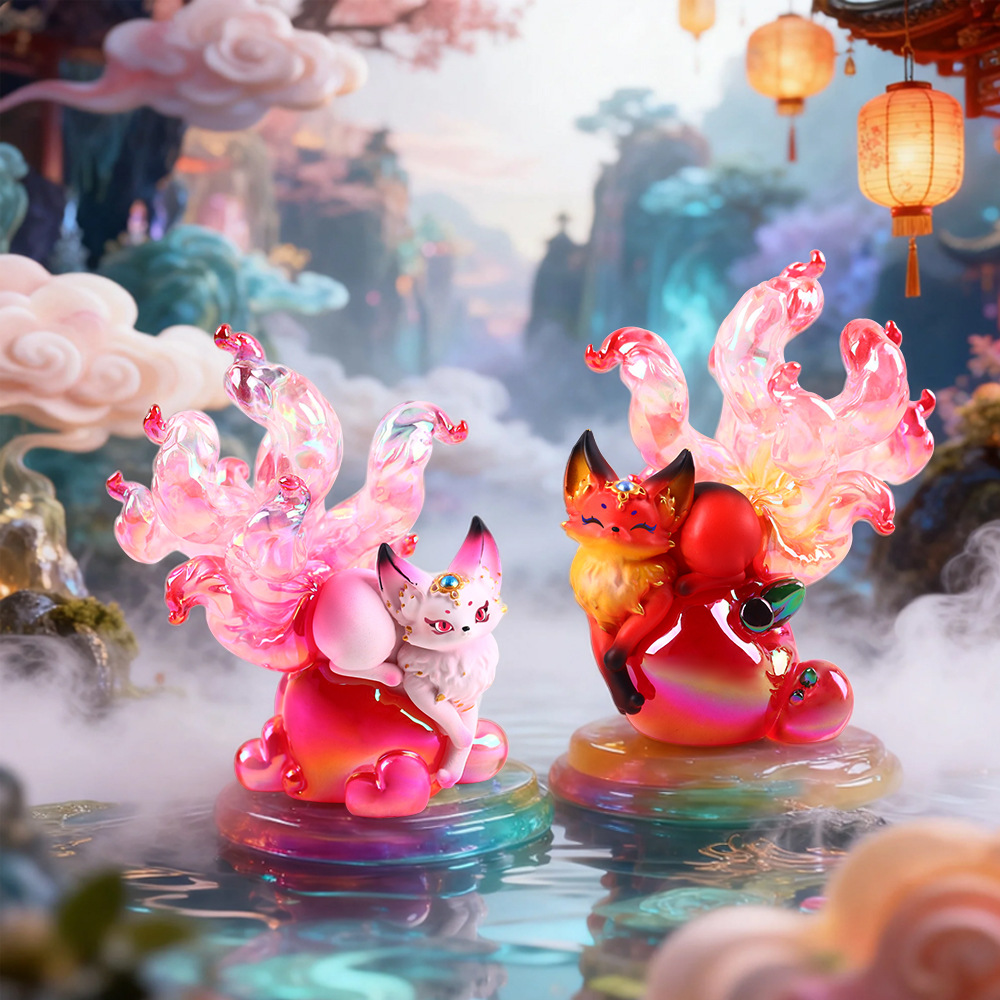 Home Security Items - Nine Tailed Fox Chinese Mythology Resin