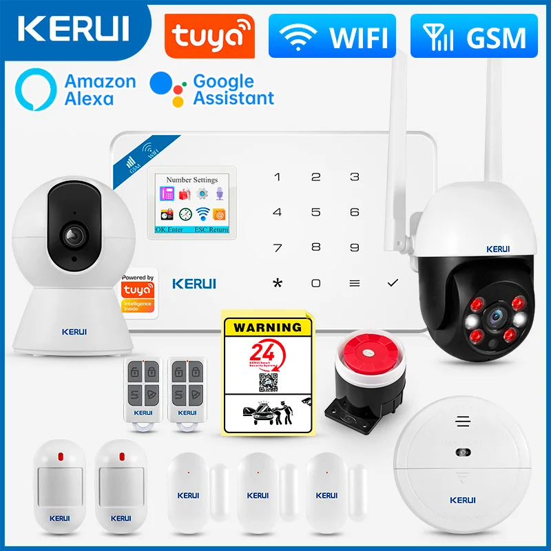 Home Security Cameras Wireless - KERUI W181 Alarm System Security Home