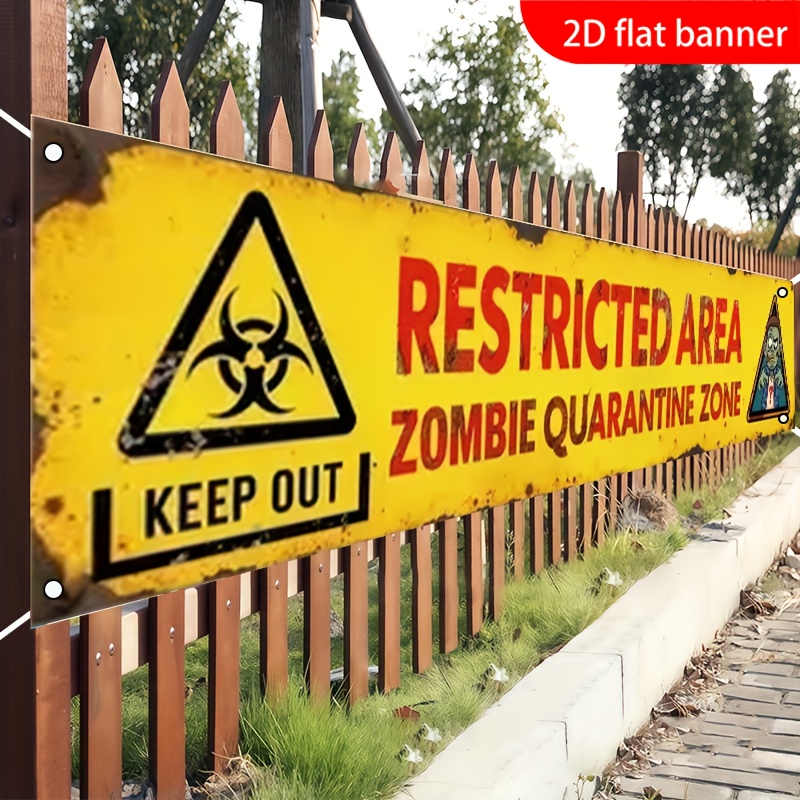 One 2D flat banner for Hallowe - огляд і ціна Home Security Fence