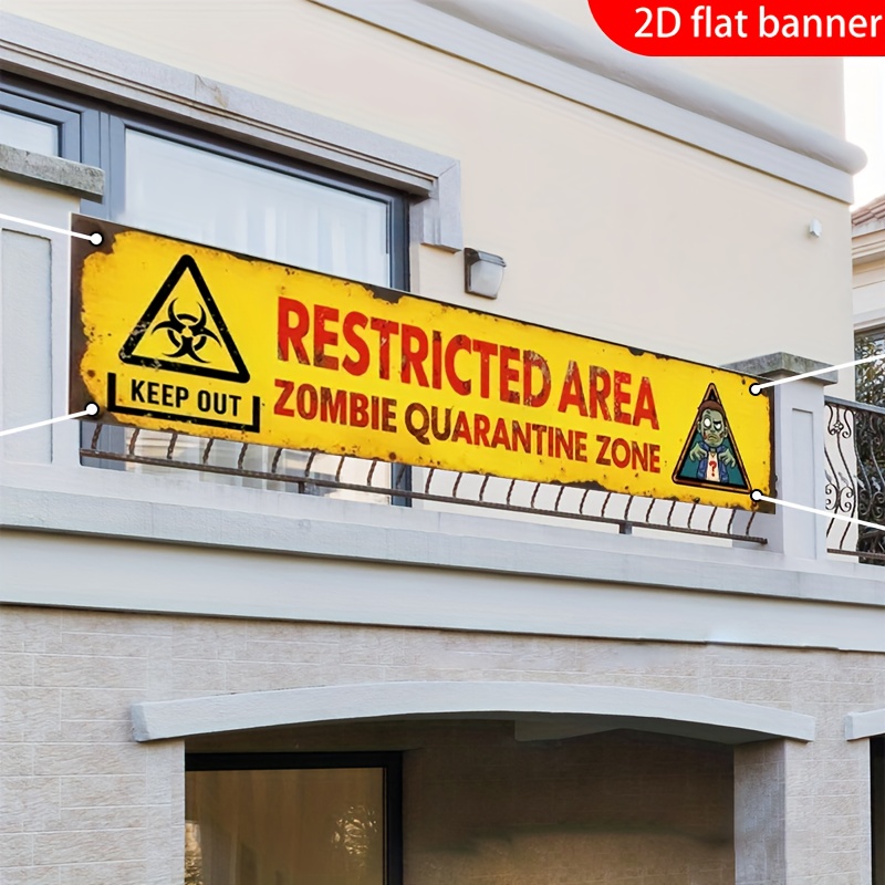 One 2D flat banner for Hallowe - огляд і ціна Home Security Fence