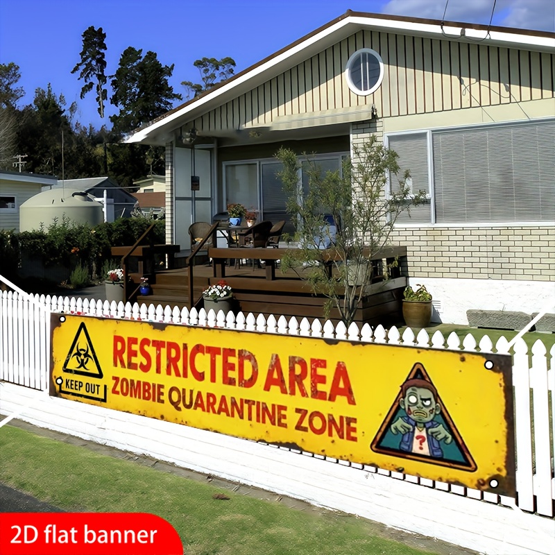 One 2D flat banner for Hallowe - огляд і ціна Home Security Fence