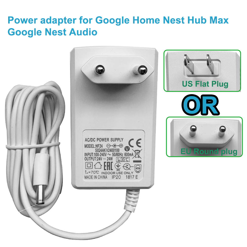 24V Power Supply Adapte for Go - огляд і ціна Google Speaker Nest Hub