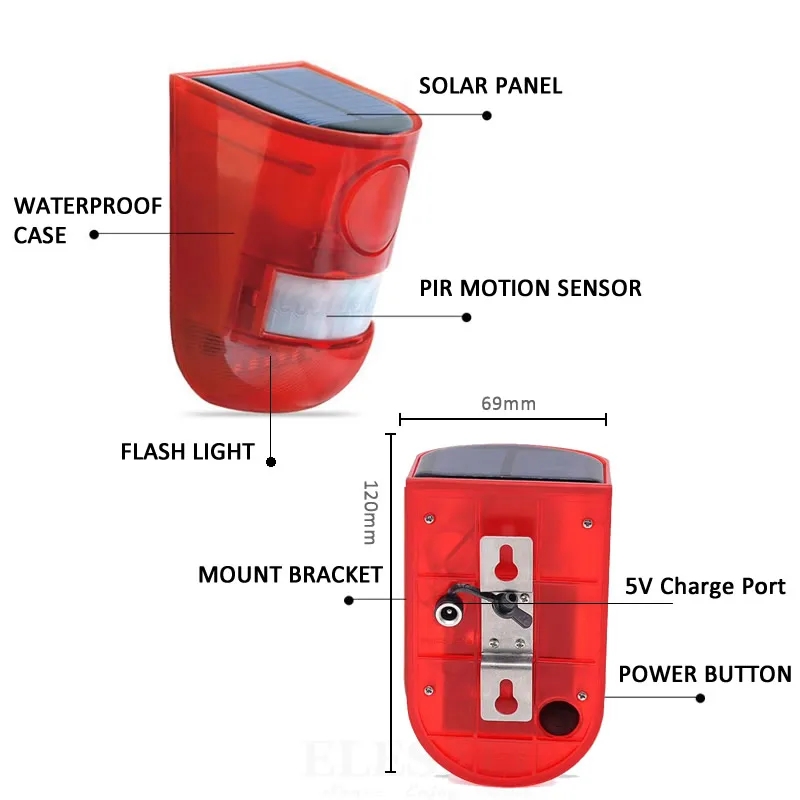 Waterproof Solar Powered Alarm - огляд і ціна Home Security News