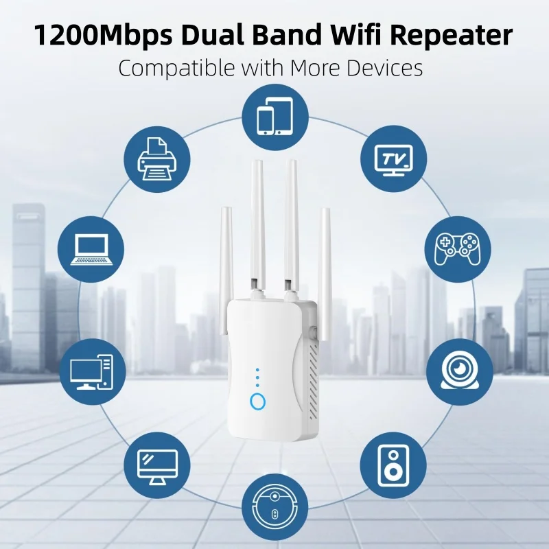 1200Mbps Dual Band WiFi Repeat - огляд і ціна Home Security And Internet