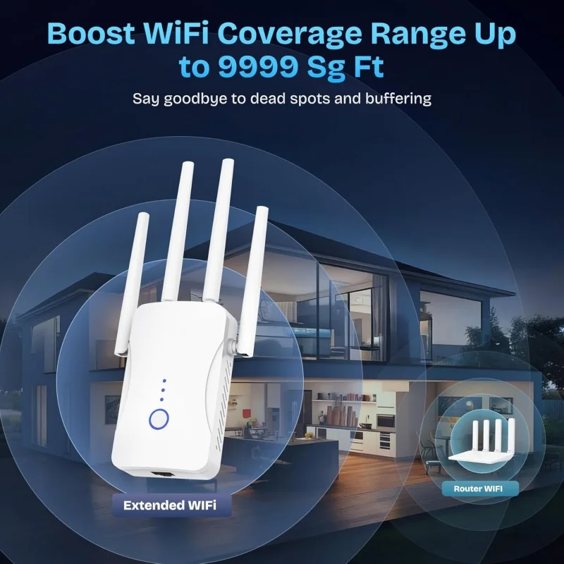 2.4G/5GHz Dual Band WiFi Repea - огляд і ціна Home Security And Internet