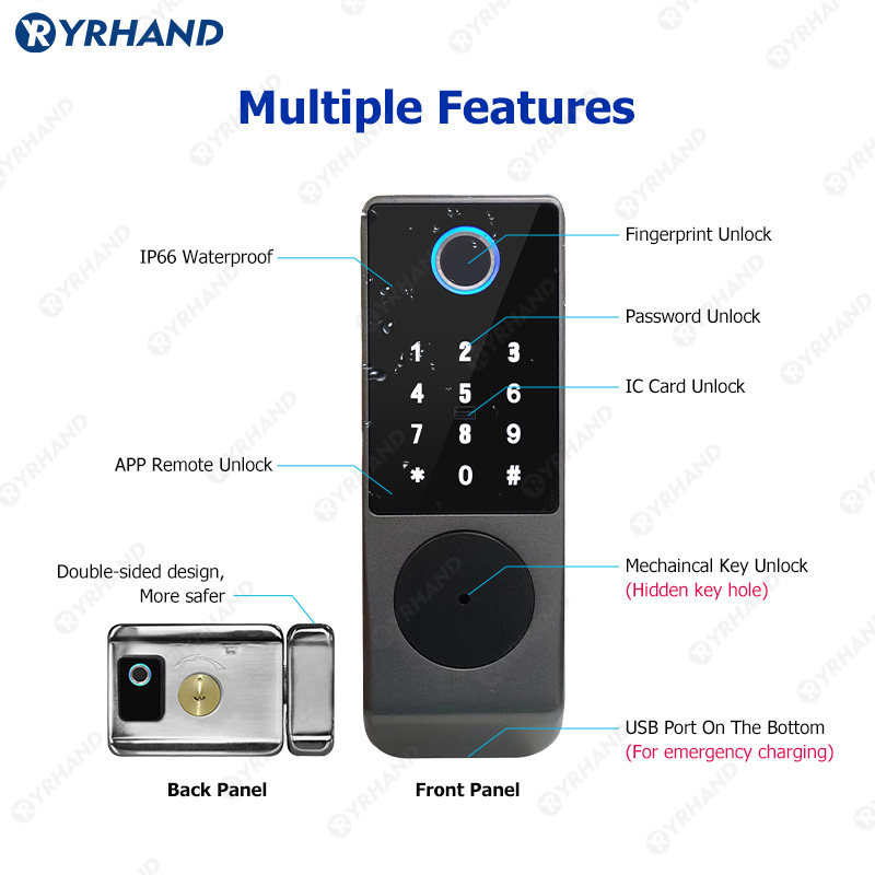 Tuya Smart lock Waterproof Wif - огляд і ціна Home Security Battery